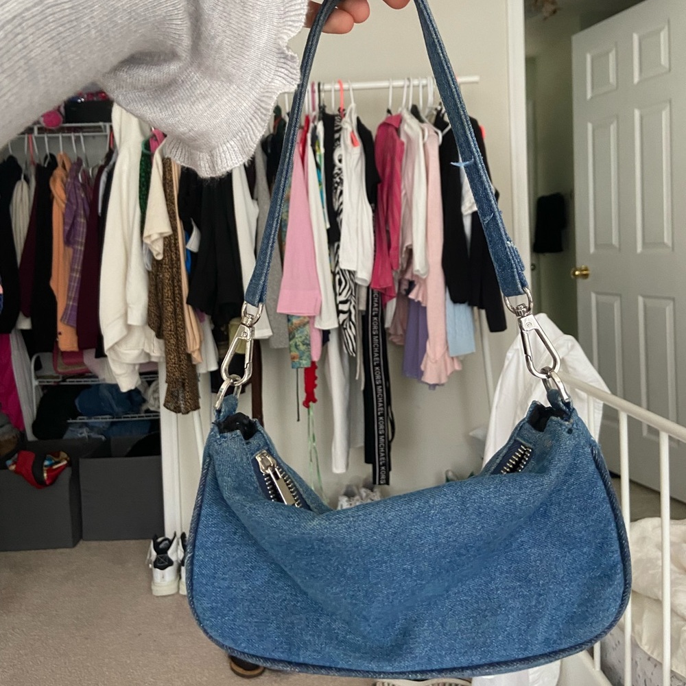 jean shoulder purse